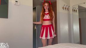 Slutty Cheerleader Desperate for Cock at Cheer Camp Sleepover