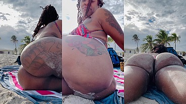 At the beach in sexy swimsuit ASMR