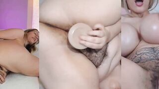 Hairy housewivesHD masturbating compilation