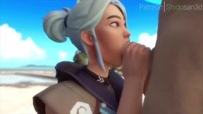 Jett Beach Head's huge ass gets pounded in 3D animation