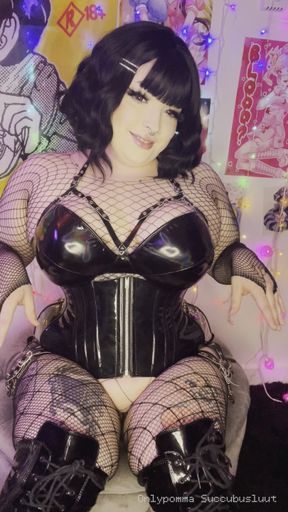 Pomma in PVC: RUINED ORGASM JOI