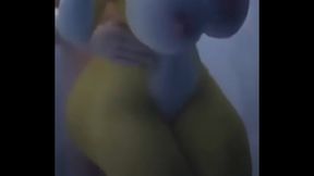 Hot Hentai Renamon Scrubbed in Bathroom for Intense Fucking Session