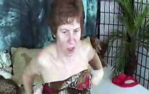 Hairy granny with saggy titties