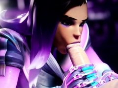 Overwatch Animated Sweet Sombra Gets Nice Pounding Behind