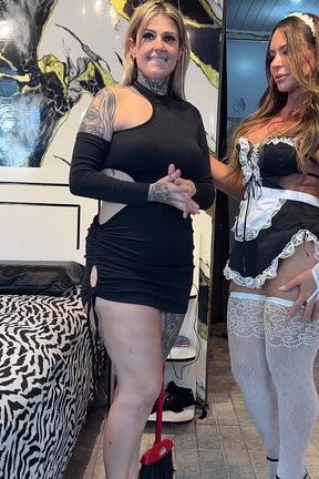 The Maid Who Does Extra with Boss Sucks Her Mistress and Gives Her Pussy to the Porn Boss