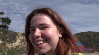 Coastal GFE Experience hanging with Alina West and touching/playing with her pussy on the beach and