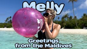 1707 Greetings from the Maldives Melly balloons nonpop