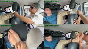 Sexy Young Latino Darcy Tickled and Worshiped In The Car