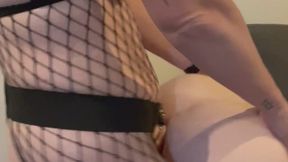 Pegged on the couch! Get on All Fours NOW!