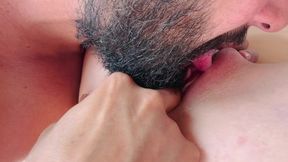 Closeup Pussy Licking &amp; Intense Fingering Until She Cums Hard - Then Missionary Fuck With Lush Vibrator &amp; External Cumshot