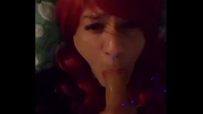 Juli Heart sucks dildo 2