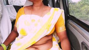 Sexy House Maid Car Sex with House Owner Telugu Dirty Talks.
