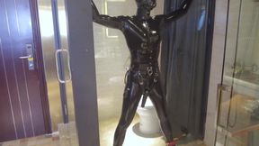 Mz20 - the Girl in Latex Clothing Locked in a Glass Room
