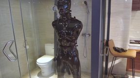 Mz20 - the Girl in Latex Clothing Locked in a Glass Room