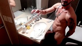 Play ass and jack off in the shower by Alex Barcelona