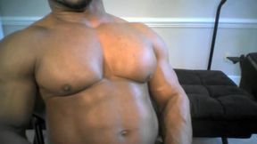 Muscle Ebony Model Rich Plays with His Dick