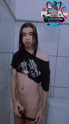 She Carlazinha Naked Female Trans Woman Carles in Her Panties