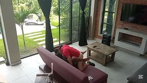 Trans Girl Colombiana Gets Fucked on the Tablet Ando Sofa Bed