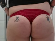 I'm changing my thong in my bathroom at the hospital