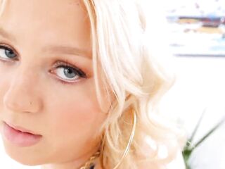 Tiny Golden-haired Annleigh Reno Takes A Large Dong