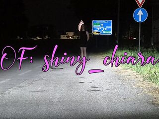 Trans Street Doxy looking for clients pee on the side of the street