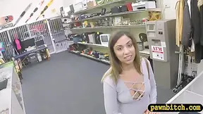 Pretty Girl Sucks Off And Gets Pumped At The Pawnshop