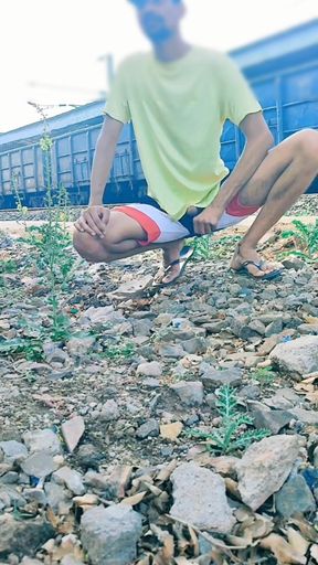 Railway Station Track Cumshot