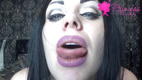 Purple lip seduction