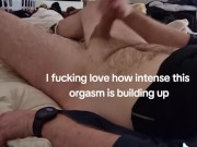 Intense male orgasm after an epic wank