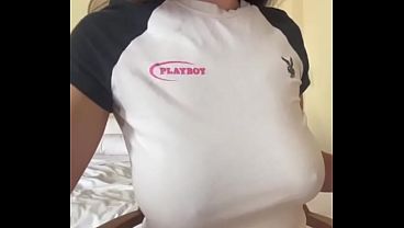 Stepmom loves short sweaters, big tits are visible in short ones