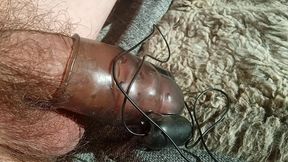 Reality Homemade Electric Stimulation Masturbation Boy Exhibitionist Using a Sleeve Solo Boy Part 2