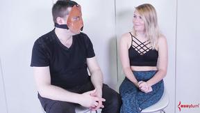 ”Dominated blonde bondage babe”