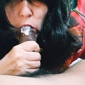 Thirsty Slut Throats Deep Dick Dry.