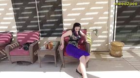 pornstar caroline pierce pissing panties and blue skirt
