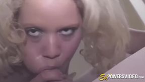 Blonde with pierced nipple gets roughed up in hardcore sex