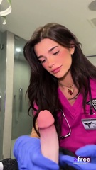 Naughty Nurse Ari's Wild Solo Exam Turns Into Intense Dildo Pleasure Session! She Grabs That Thick Rubber Cock fo