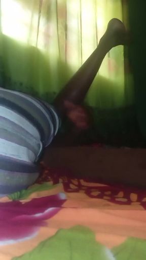 Flashing Big Black Ebony Ass