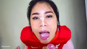Oriental Liverpool Fan Gets Coarse Oral-job & Facial