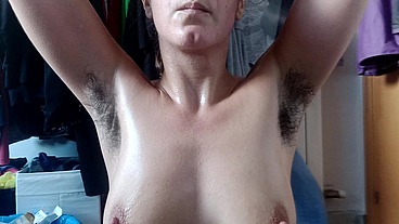 Sweaty after running