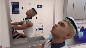 Flight Attendant Oliver Loves Get Creampied From Black Big Cock