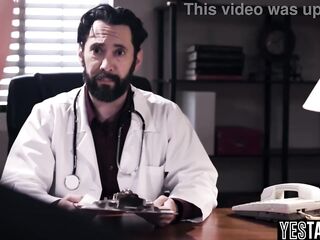 Mature lewd doctor rails big tits curvy MILF hardcore in his office