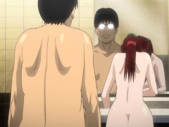 Bigboobs Japanese anime mom fucking bigcock in the restroom