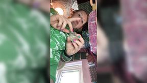 Finger plunging into my untouched core