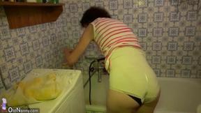 ”Hot Babe & Nasty Grandma Masturbate”