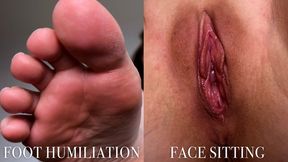 MISTRESS RIDES ON YOUR FACE! FACESITTING AND FOOT HUMILIATION 4K