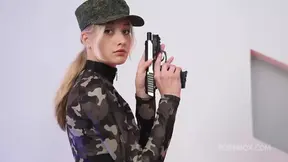 Teeny Sasha Paige gets double penetrated and punished