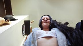 Straddled Fuzzy Robe Tease
