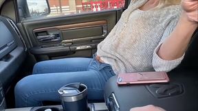 Petite Babe Squirts in Car and Wears Remote Control Vibrator in Public at Target