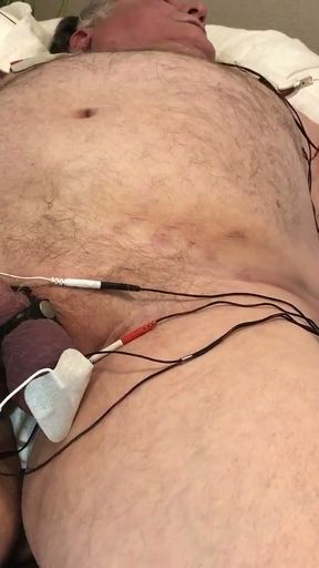 Estim dick sleeve and cropping cbt hands free orgasm   Clip 2