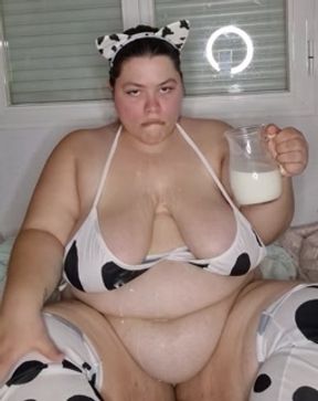 I ask you for your milk dressed as a cowgirl with a super wet pussy